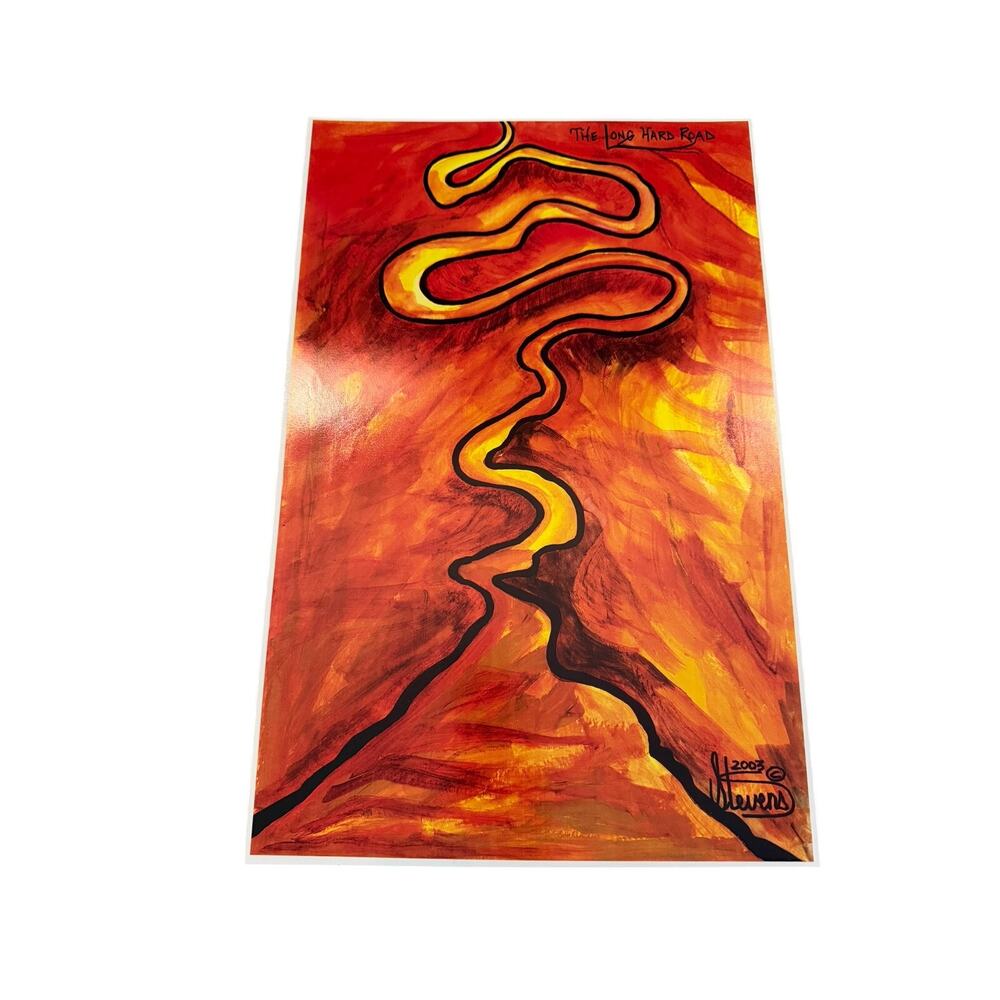 The Long Hard Road Art Print Larry Stevens 2003 Signed
